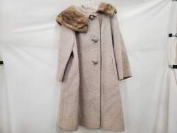 Hockanum Wool Coat w/ Mink Collar