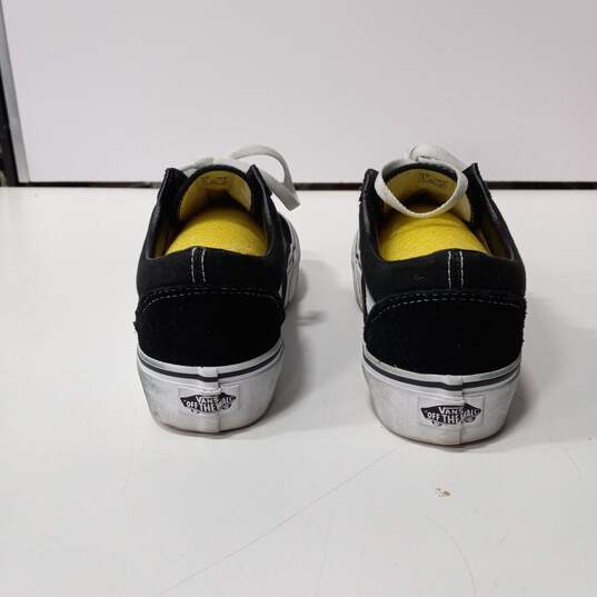 Vans Unisex Black Low Top Skate Shoes Men 8.5/Women 10 image number 4