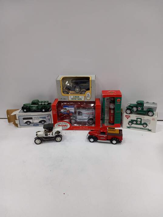 Lot of Assorted Model Trucks & Cars Coin Banks Some In Box image number 1