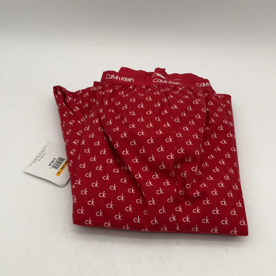 NWT Womens Red Logo Print Round Neck 2-Piece Sleepwear Pajama Set Size S image number 2