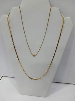 Bundle of 8 Assorted Gold Tone Chain Necklaces alternative image
