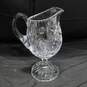 Heavy Cut Glass Water Pitcher image number 1