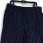 Gap Womens Navy Blue Striped Elastic Waist Wide Leg Ankle Pants Size XL image number 3