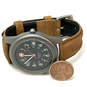 Designer Swiss Army SAK Design Leather Strap Black Dial Analog Wristwatch image number 2