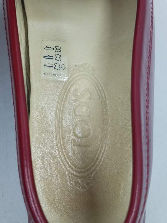 Authentic Tod's Cherry Red Driver Loafer W 10 image number 8