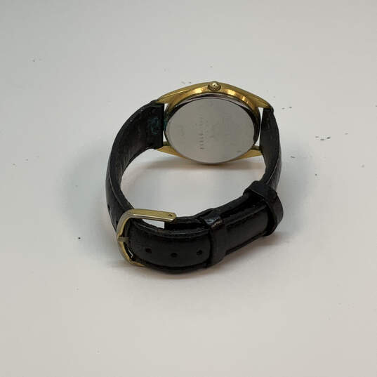 Designer Fossil Hologram Gold-Tone Round Adjustable Strap Analog Wristwatch image number 4