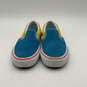 Mens The Simpsons 721356 Blue Yellow Suede Slip-On Sneaker Shoes Size 5.5 image number 1