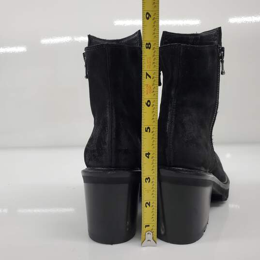 JFK Women's Black Suede Side Zip Booties Size 7.5 image number 8