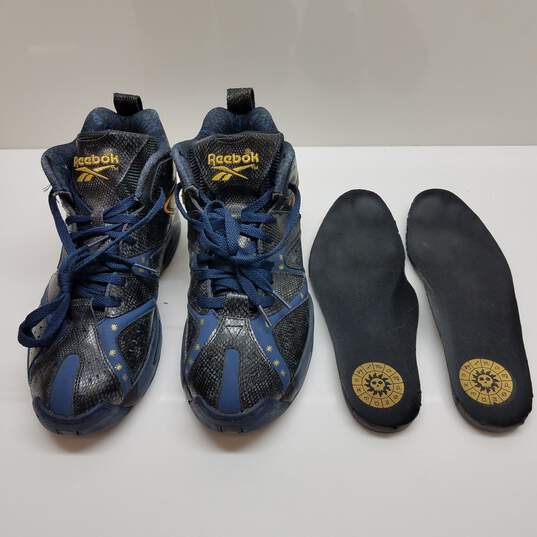 Men's Reebok Kamikaze 1 Mid 'All Star 2014' Nvy/Blk/Gld Basketball Shoes Size 10.5 image number 4
