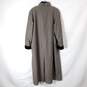 Gallery Men Taupe/Black Trench coat Sz 12 image number 2