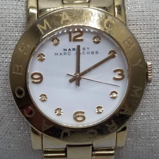 Marc by Marc Jacobs 37mm Gold Tone Case Signature Unisex Stainless Steel Quartz Watch image number 2