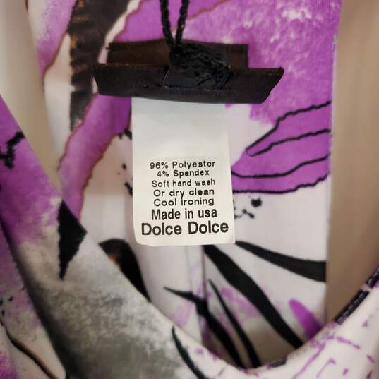 Dolce Dolce Women Multicolor Cowl  Mini Dress Sz 42 Nwt image number 5