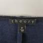 Theory WM'S Blue & White Speckle Side Zipper Blouse Size S/P image number 3