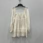 NWT Free People Womens Ivory White Long Sleeve Boho Mini Dress Size M image number 2