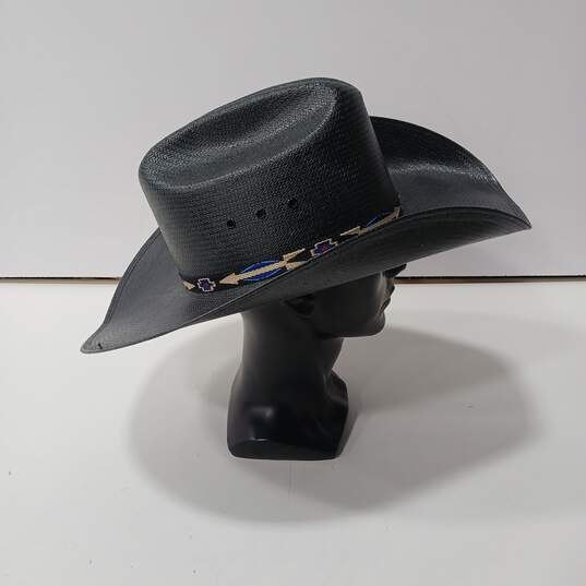 Stetson Men's Black Straw Hat Size 7 1/8 R image number 3