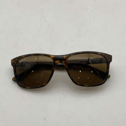 Womens RB4181 Brown Polarized Lens Full Rim Square Sunglasses w/ Case alternative image