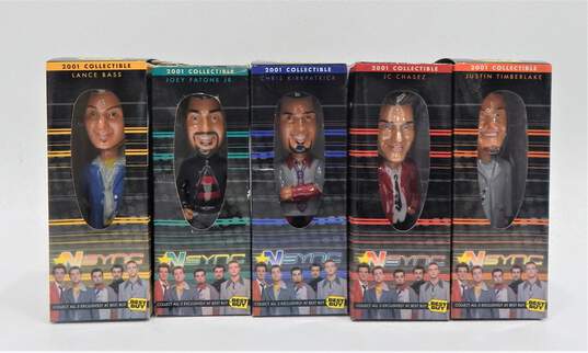VTG 2001 NSYNC Best Buy Collectible Bobbleheads Full Set of 5 IOB image number 1