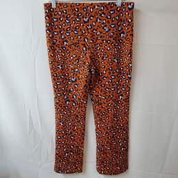 Maeve Anthropologie Animal Print Orange Pants Size M alternative image