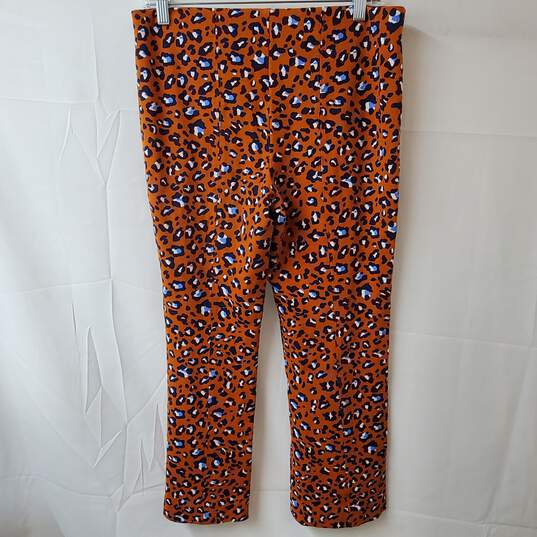 Maeve Anthropologie Animal Print Orange Pants Size M image number 2