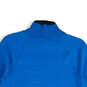 Womens Blue Mock Neck Long SLeeve Knitted Pullover Sweater Size Small image number 4