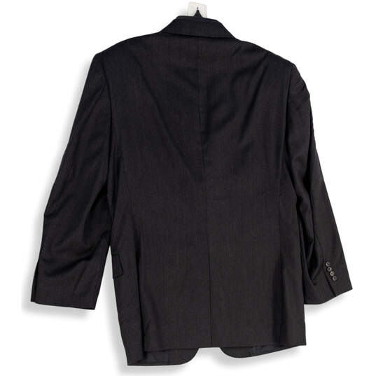 Mens Black Long Sleeve Notch Lapel Single Breasted Two Button Blazer Sz 40R image number 2