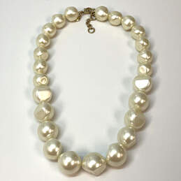 Designer J. Crew Gold-Tone Faux Pearl Fashionable Beaded Necklace alternative image