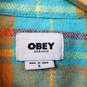 OBEY Organic Cotton Button Up Plaid LS Shirt SM image number 3