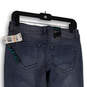 Womens Blue Denim Regular Fit Medium Wash Skinny Leg Cropped Jeans Size 2 image number 4