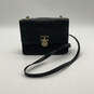 Womens Black Leather Inner Pocket Adjustable Strap Stylish Crossbody Bag image number 1