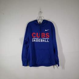 Mens Dri Fit Chicago Cubs Long Sleeve Drawstring MLB Pullover Hoodies Size XL