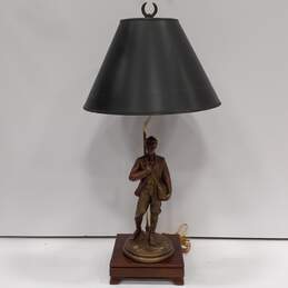 Vintage Messenger Statue Lamp