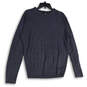 Womens Blue Knitted Crew Neck Long Sleeve Pullover Sweater Size Large image number 1