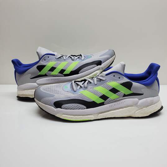 2021 MEN'S ADIDAS SOLARBOOST 3 'GREY/BLUE/LIME' S42995 SIZE 14 image number 1