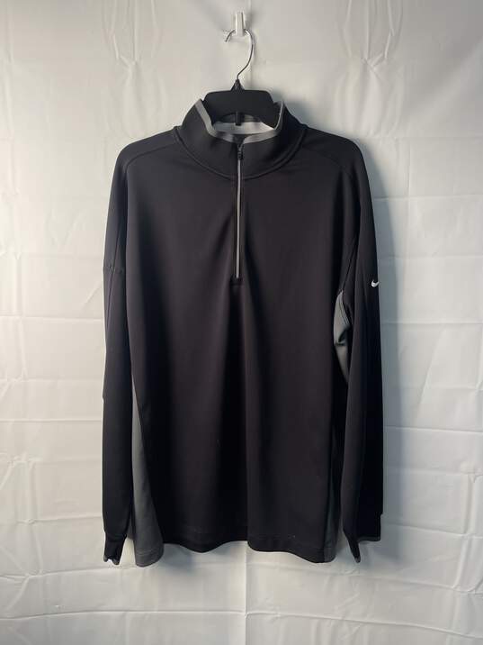 Nike Mens Black Golf Pullover w/ 3/4 Zipper Size XK image number 1