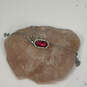 Designer Kendra Scott Silver-Tone Chain Elisa Red Stone Pendant Necklace image number 1