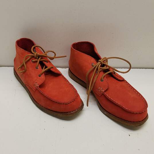 DANNER Mens Size 10D Red Nubuck Suede Gum Sole Wallabee Chukka Boots 37333 VEUC image number 4