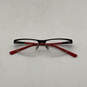 Mens 6050 Red Black Rectangle Eyeglasses Prescription Glasses With Case image number 2