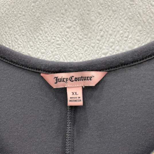 NWT Juicy Couture Womens Gray Round Neck Cold Shoulder Sleeve Maxi Dress Size XL image number 4
