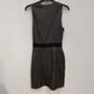 NWT Womens Black White Striped Sleeveless Surplice Neck Mini Dress Size 4 image number 2