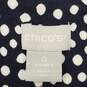 Chico's Women Navy Polka Dot Top Sz0 NWT image number 3