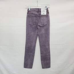 3X1 NYC Grape Soda Cotton High Rise Slim Straight Leg Stevie Jeans WM Size 23 NWT alternative image