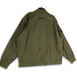NWT Mens Green Long Sleeve Pockets Full Zip Bomber Jacket Size XXL alternative image