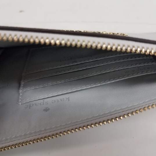Kate Spade Grey Leather Zip Around Wallet image number 3