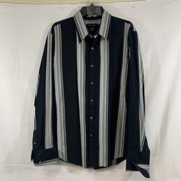 Men's Black Calvin Klein Button-Up Shirt, Sz. L