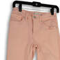 Womens Pink Denim Medium Wash Pockets Stretch Skinny Leg Jeans Size 4/27 image number 3