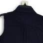 NWT Womens Navy Blue Sleeveless Collared Button Front Blouse Top Size L image number 4