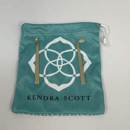 Designer Kendra Scott Gold-Tone Long Stripe Dangle Earrings With Dust Bag alternative image