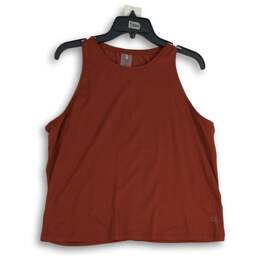 Calia Womens Red Round Neck Sleeveless Pullover Tank Top Size L