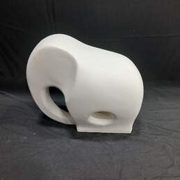 Ceramic Or Porcelain White Elephant Statue (5.8lbs) alternative image