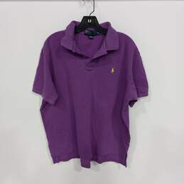 Polo Ralph Lauren Men's Purple Cotton SS Polo Shirt Size XL